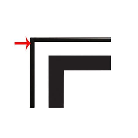 Mobiliario 0.75 in. Beveled Decorative Fireplace Frame, Matte Black MO1723566