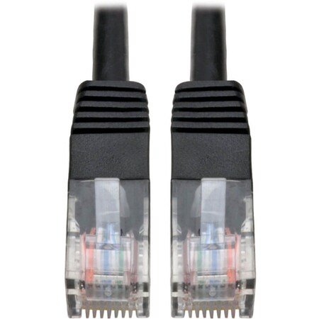 Eaton Tripp Lite Series Cat5e 350 MHz Molded UTP Ethernet Cable RJ45 M/M, PoE - Black, 12 ft. N002-012-BK