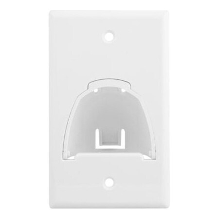 Legrand On-Q Single Gang Hinged Bullnose Wall Plate Wht WP9001WHV1