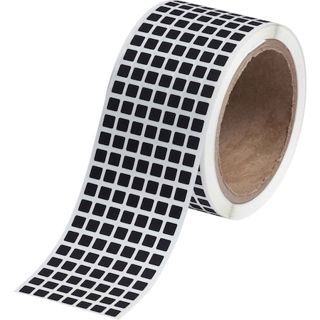 Brady Laser Markable Matte Black Polyimide Labels 0.25 in H x 0.25 in W Black 10000/RL LZR-70-730-10