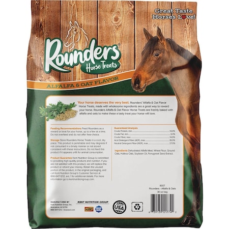 Kent Rounders 30 Oz. Alfalfa & Oats Horse Treats 8007