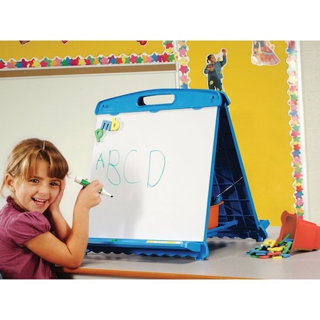 Copernicus Educational Products Tabletop Easel w/Dry Erase Boards, Pocket Chart, and Storage Tubs TTE100