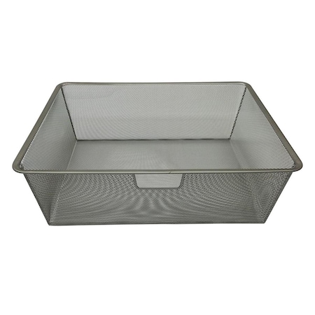 Standalone 7 in. Closet Culture Mesh Basket, Champagne Nickel ST2668694