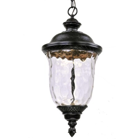 Whole-In-One 25 in. Carriage House LED Outdoor Hanging Lantern - Oriental Bronze WH2244316