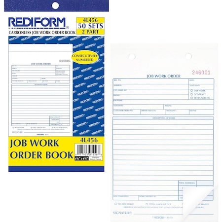 Rediform 2part Job Work Order Book, Multi RED4L456