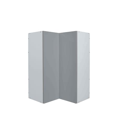 Cambridge Radiance 24in Wx12in Dx36in H Ready to Assemble Slab Corner Diagonal Kitchen Cabinet in Matte Grey SA-WC2436-MG-KIT