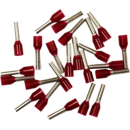 Eclipse Tools Wire Ferrule, Red, 16 AWG, 8mm B, PK500 701-016