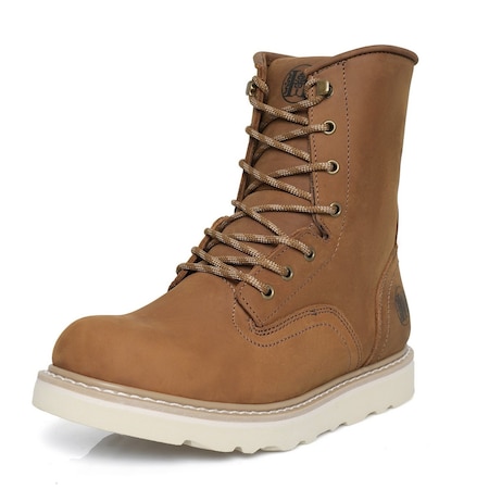 Handpoint Mens 8 in Soft Toe Work Boots-Water Resistant Slip-On Safety Boots, EH Rated, 8.5 HVB809-EE-8.5