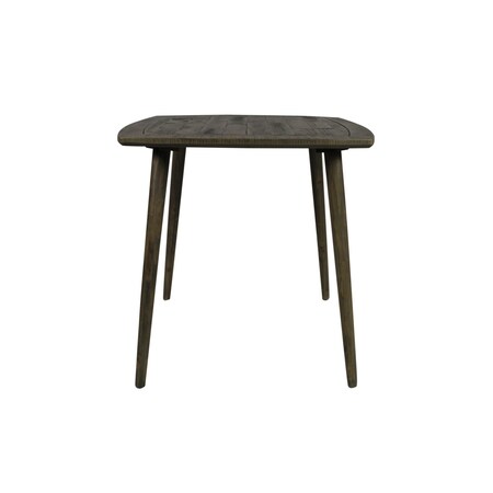 Homeroots 36" Brown Square Solid Wood And Metal Dining Table 488592
