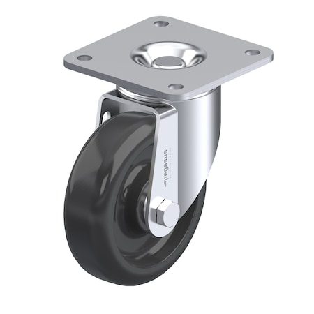 Pegasus Cstr, Swivl Plte, Blck Polypropyln, 275 lb. P12S-PB040D-P4