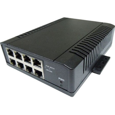 Tycon Systems PoE Switch, 44-57VIn, 8xPort, 802.3at PoE TP-SW8-D