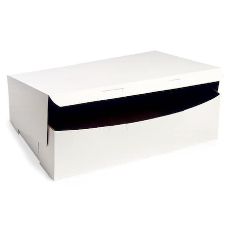 Nashville Wraps 14x10x4 White Cake Boxes, 1-piece Lock Corner, 100PK BBWH14104