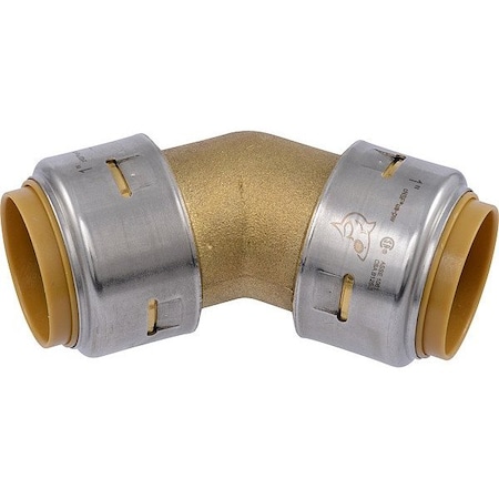 Sharkbite Elbow, Brass, Push-Fit1in, Push-Fit1in UR660