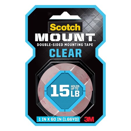 Scotch Clear Dbl-Sided Mounting Tape 1in x 60in 410H