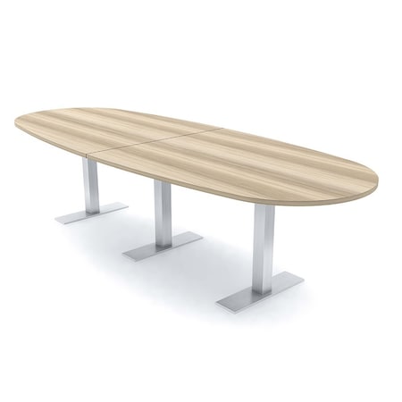 Skutchi Designs 10 Person Conference Table With Power Unit | 10' Boval Table | Harmony Series HAR-BOVL-48X120-T-K525-NA