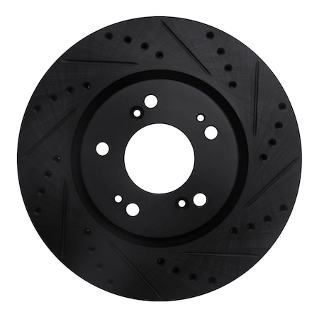 Dynamic Friction Co DFC Brake Rotor - Drilled and Slotted - Black 633-72037R