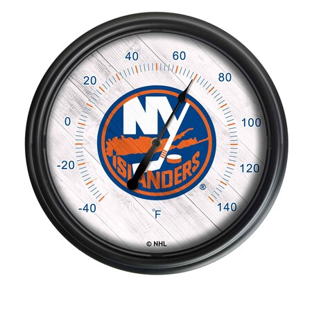 Holland Bar Stool Co New York Islanders Indoor/Outdoor LED Thermometer ODThrm14BK-08NYIsln