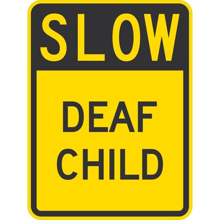 Lyle Slow Deaf Child, 18x24, High Intensity Prismatic, Yellow G-10665-HI_18x24