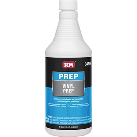 Sem Prep Vinyl Prep, 1 quart Can, Clear, Liquid, 674 g/L VOC 38344