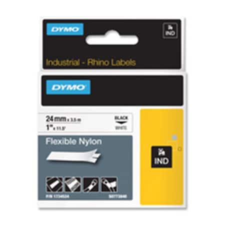 Dymo Corporation  Label- Nylon Flex- Industrial- 1in.- 11.5ft.- White DY463231