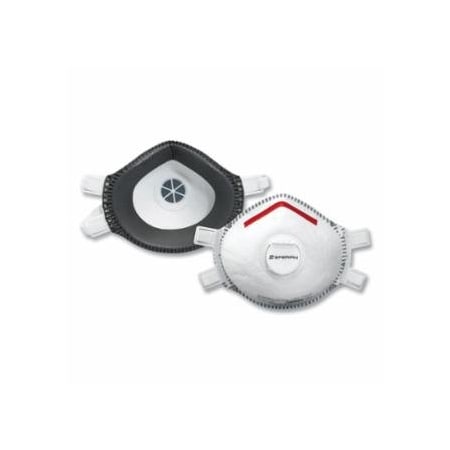 North SAF-T-FIT Plus Molded Cup Respirators, Nose, P95, White/Red, Small, 10PK 068-14110402