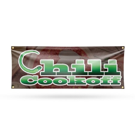 Signmission Chili Cook Off, 18 Inch x 48 Inch, Vinyl Banner B-30515