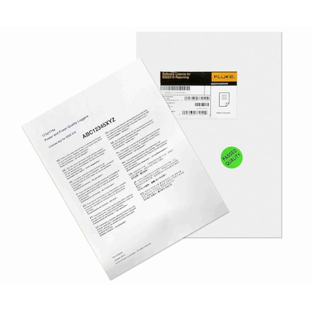 Fluke Software License For IEEE519 Reporting IEEE519/REPORT