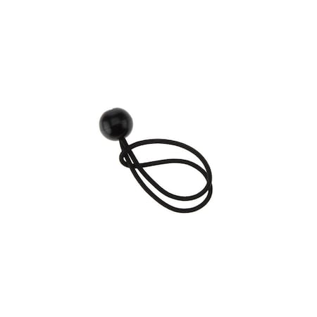 Keeper Bungee Cord, 8 in L, Rubber, Black, Toggle Ball End, 25PK 06345