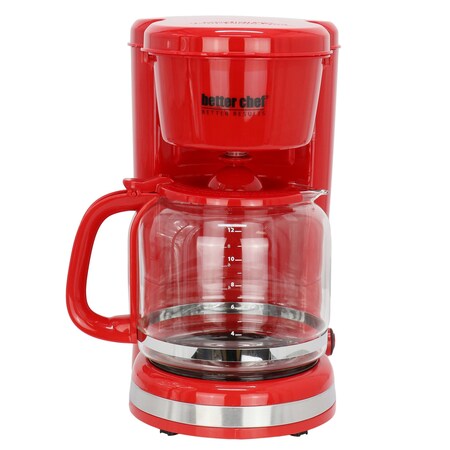 Better Chef 12 Cup 900 Watt Coffee Maker in Red IM-117R