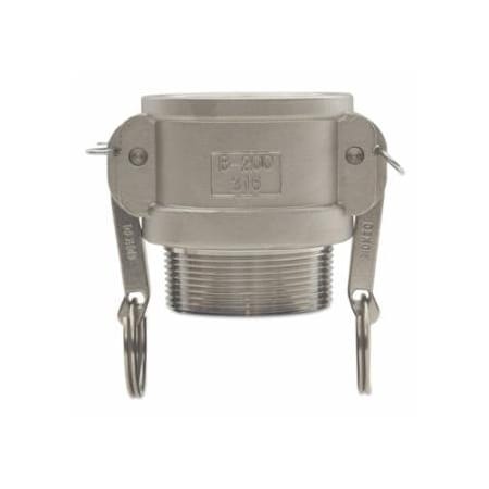 Dixon Valve Global Type B Couplers, 1 1/4 in (NPT), 316 Stainless Steel 238-G125-B-SS