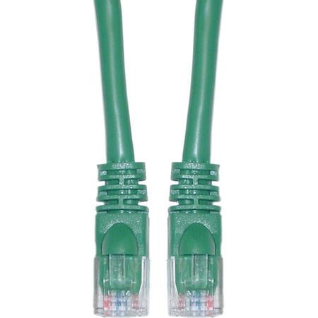 Cable Wholesale Cat5e Green Copper Ethernet Patch Cable, Snagless/Molded Boot, POE Compliant, 50 foot 10X6-05150