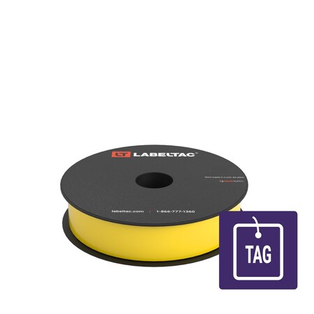 Labeltac Tear-Resistant Tag Stock 1in x 100ft LT4/LTPX, Yellow LT101TAG