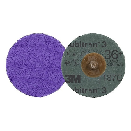 3M Cubitron Quick-Change Disc, Ceramic, 2 in Dia., PK50 7100331754