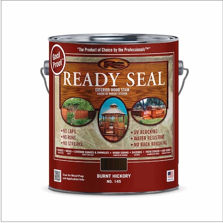 Ready Seal 155 Exterior Wood Stain and Sealer, Burnt Hickory, 1 Gallon 370029