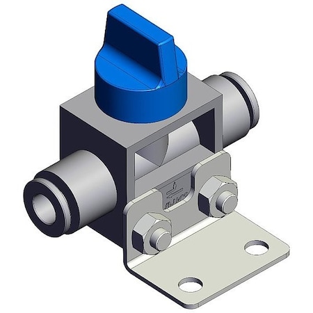 Smc Finger valve, VHK, 44 1/2 mm, 48 mm VHK3A-06F-06FL