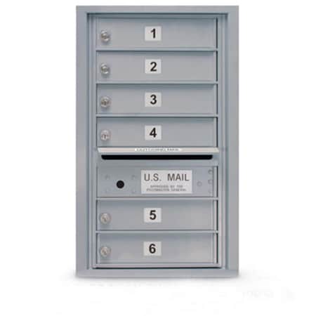 Postal Products Unlimited 6 Door Standard 4C Mailbox - Gold N1029453GLD