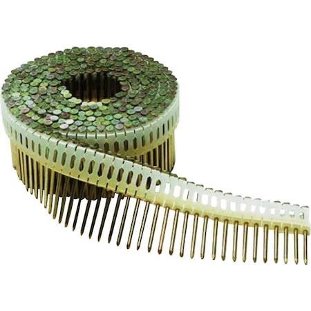 Paslode 1-7/8'' x 0.092'' 0 Degree Plastic Strip Electro Galvanized Smooth Shank Coil Siding Nails, 9000 Ct. 650960
