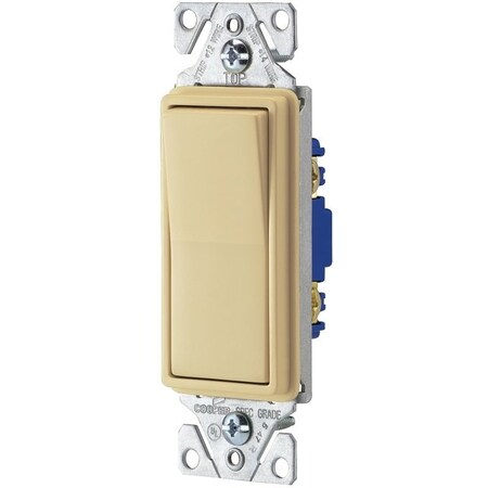 Eaton Wiring Devices EATON Decorator Switch, 15 A, 120277 V, Ivory 7501V-10-L