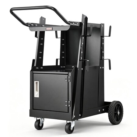 Vevor Dual Welding Cylinder Cart Oxygen Acetylene Tank Cart with 10" Solid Wheels WT-179