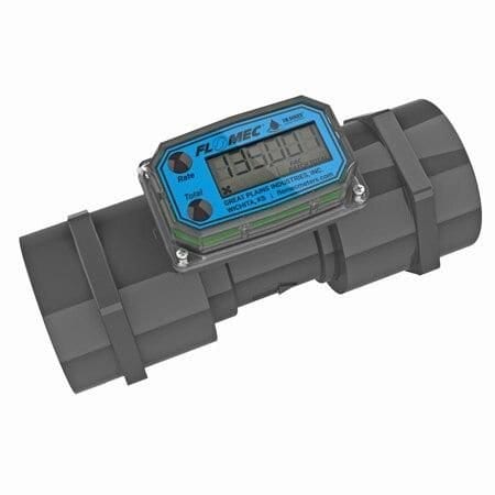 Omega Turbine Flow Meter, Economical, Liquid, 20 GPM to 200 GPM, 2 ", NPT Female, 3 %, 316 SS, PVC, Ceram TM20NQ9GMB