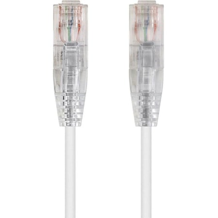 Monoprice Slim Cat6 Utp Cable, 5 ft.White 13535