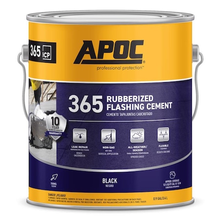Black Jack APOC Gloss Black Rubber Roof & Flashing Cement 3.6 qt AP-3651
