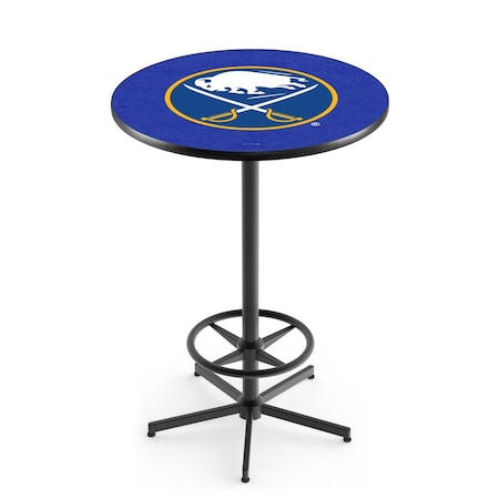 Holland Bar Stool Co 42" Black Buffalo Sabres Pub Table L216B4236BufSab