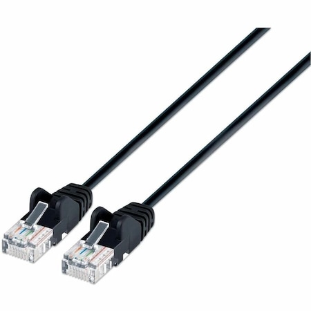 Intellinet Network Solutions CAT6A U/UTP SLIM NETWORK PATCH CABLE, 1 FT., BLACK 743891