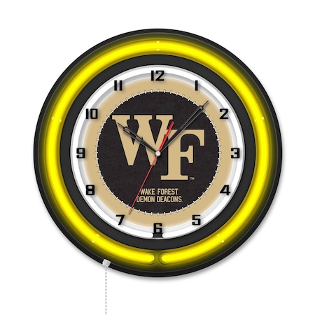 Holland Bar Stool Wake Forest University 19 Double Neon Wall Clock Clk19BK