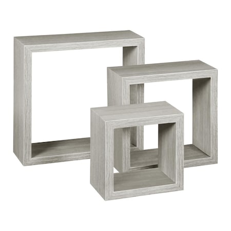 Niche Soho Wall Shelf Set, Weathered Grey - 3 Piece NS3PWSSWG
