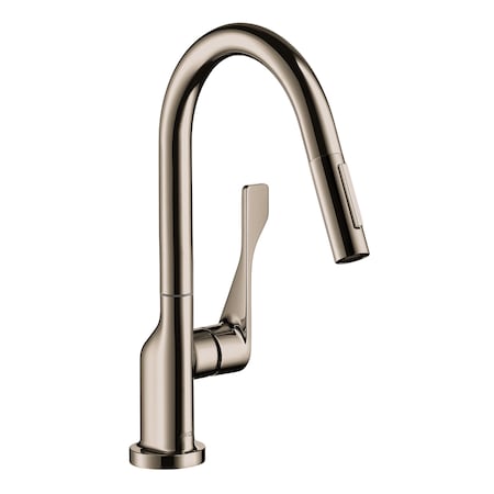 Axor Citterio Prep Kitchen Faucet 2-Spray Pull-Down, 1.75 GPM in Polished Nickel 39836831