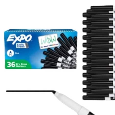 Expo Dry Erase Markers, Black, PK36 1921062A