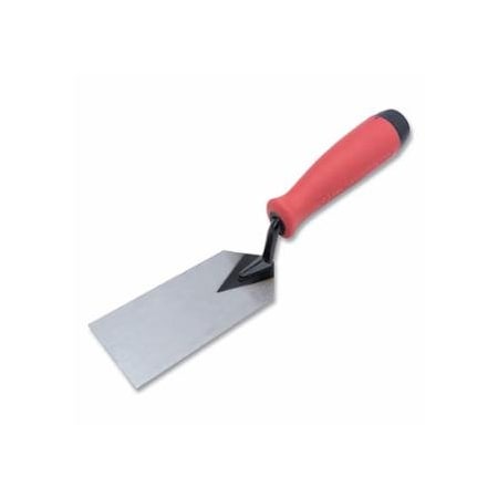 Marshalltown Margin Trowel, 5 in x 2 in, Steel, Soft Handle, 6PK 462-MTSG52