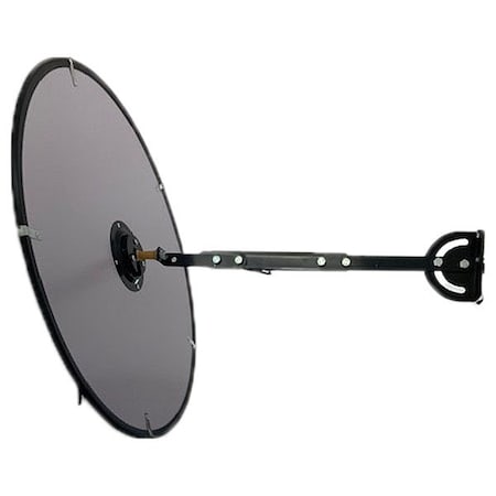 Fred Silver Convex Security Mirror, Acrylic, 26 in, Hardboard, Round, 180 Degrees Viewing Angle PLXR-26-T